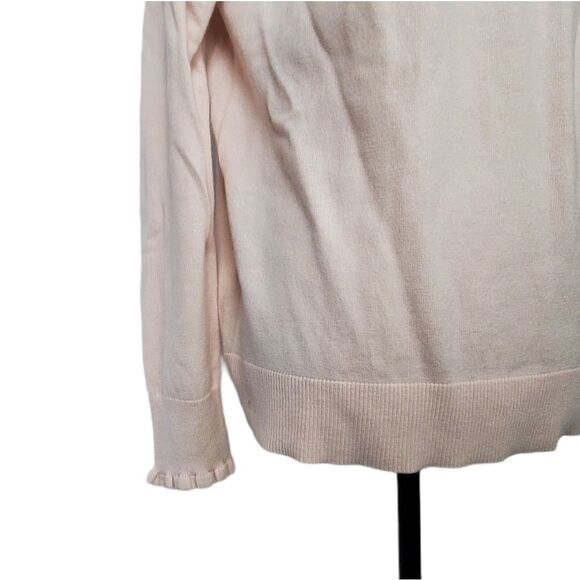 Loft Pink Ruffled Sleeve Sweater - Picture 6 of 8